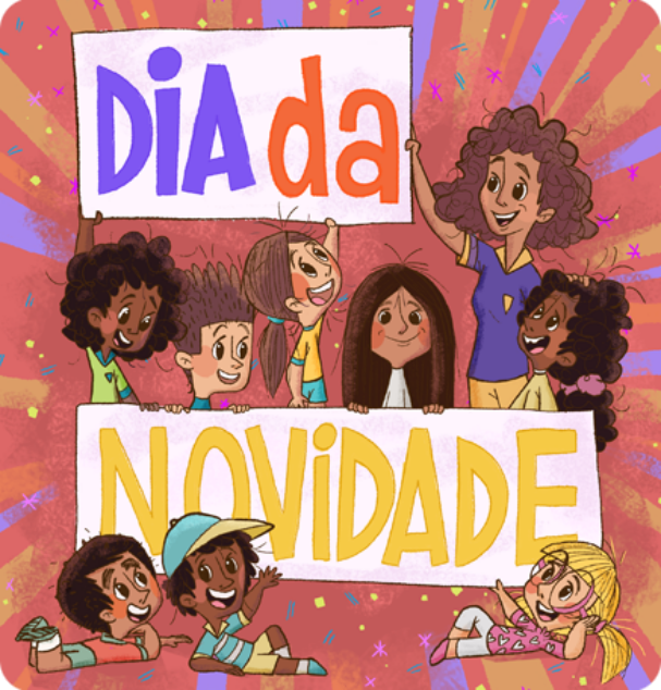 Livro Dia da NOvidades ilstrado por André Perlingeiro e escrito por Carolina Sanches